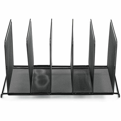 Lorell Stacking Mesh Sorter, Black, 4/Carton (LLR84133CT)