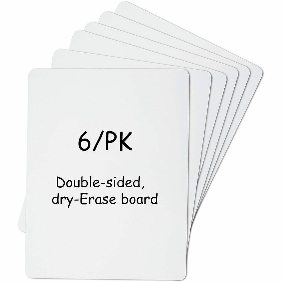 Lorell Double-Sided Dry-Erase Lap Boards, 6/Pack, 6 Packs/Carton (LLR43910CT)