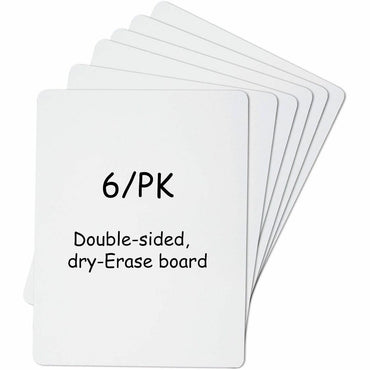 Lorell Double-Sided Dry-Erase Lap Boards, 6/Pack, 6 Packs/Carton (LLR43910CT)