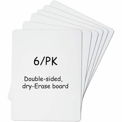 Lorell Double-Sided Dry-Erase Lap Boards, 6/Pack, 6 Packs/Carton (LLR43910CT)