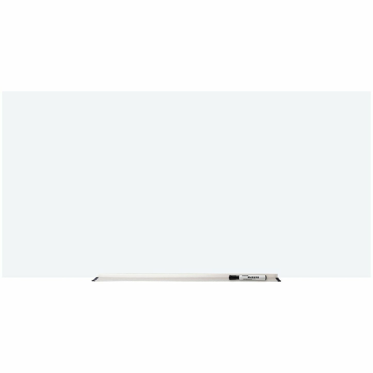 Lorell Magnetic Glass Board, 72" (6 ft) Width x 48" (4 ft) Height, White Glass Surface (LLR55666)
