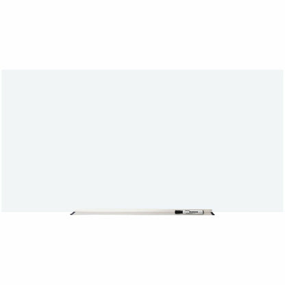 Lorell Magnetic Glass Board, 72" (6 ft) Width x 48" (4 ft) Height, White Glass Surface (LLR55666)