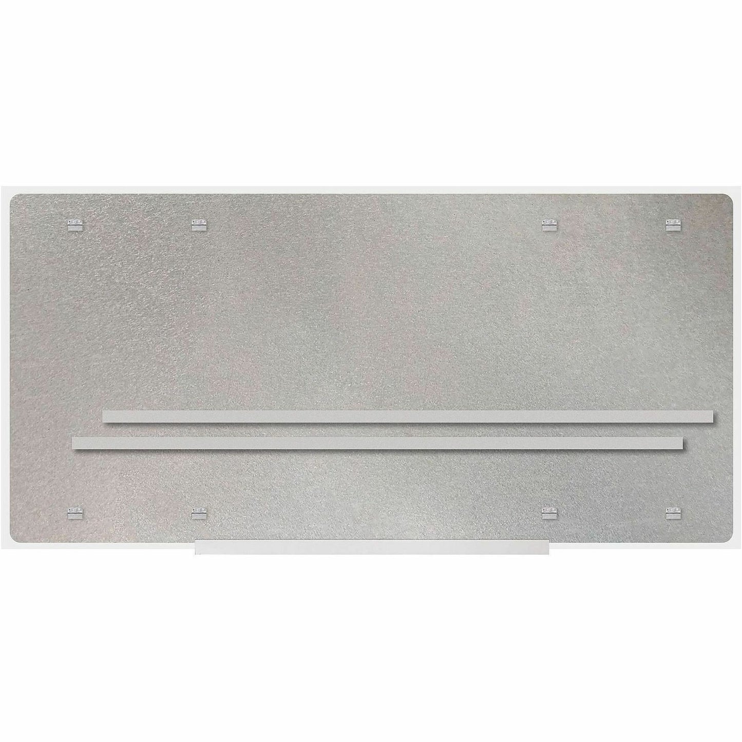 Lorell Magnetic Glass Board, 72" (6 ft) Width x 48" (4 ft) Height, White Glass Surface (LLR55666)