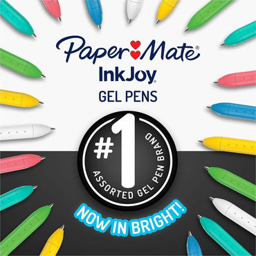 Paper Mate InkJoy Gel Pens, Assorted Ink, 0.7 mm Pen Point, Retractable, Gel-based, Writing, Home, Journaling, 6/Pack (PAP2226713)