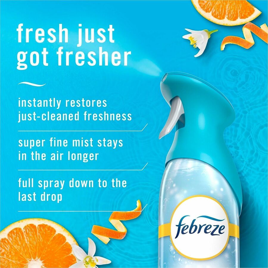 Febreze Air Mist Air Freshener Spray, 8.1 fl oz, Refresh & Energize, 6/Carton (PGC19944)
