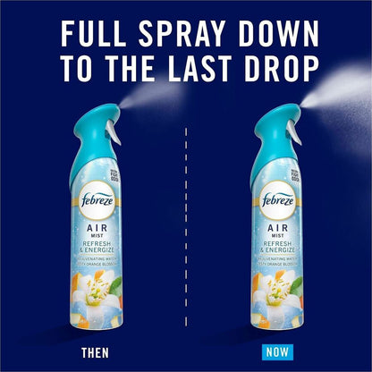 Febreze Air Mist Air Freshener Spray, 8.1 fl oz, Refresh & Energize, 6/Carton (PGC19944)