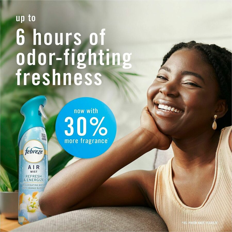 Febreze Air Mist Air Freshener Spray, 8.1 fl oz, Refresh & Energize, 6/Carton (PGC19944)