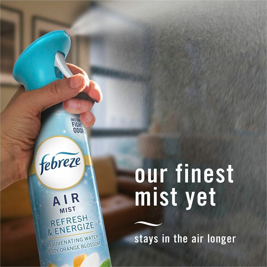 Febreze Air Mist Air Freshener Spray, 8.1 fl oz, Refresh & Energize, 6/Carton (PGC19944)