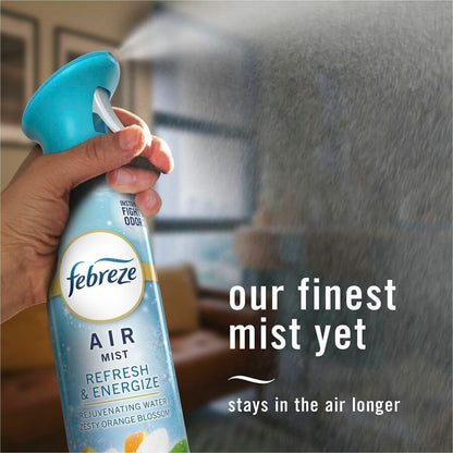 Febreze Air Mist Air Freshener Spray, 8.1 fl oz, Refresh & Energize, 6/Carton (PGC19944)