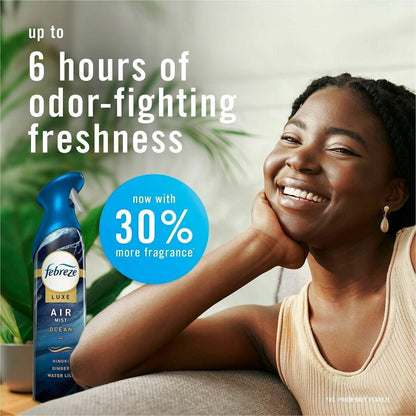 Febreze Air Mist Air Freshener Spray, 8.1 fl oz, Warm Ocean Breeze, 6/Carton (PGC19940)