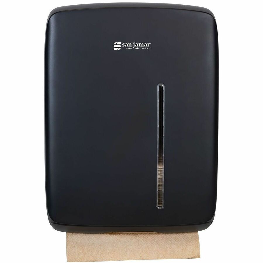 San Jamar Timeless Folded Paper Towel Dispenser, C Fold, Multifold Dispenser (SJMT1500BK)