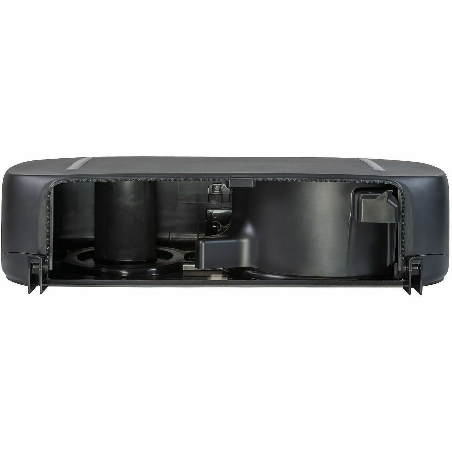 San Jamar Timeless Twin-Roll Bathroom Tissue Dispenser, Roll Dispenser, 2 x Roll, 20" x 11.6" x 4.8", Plastic, Black (SJMR4200BK)