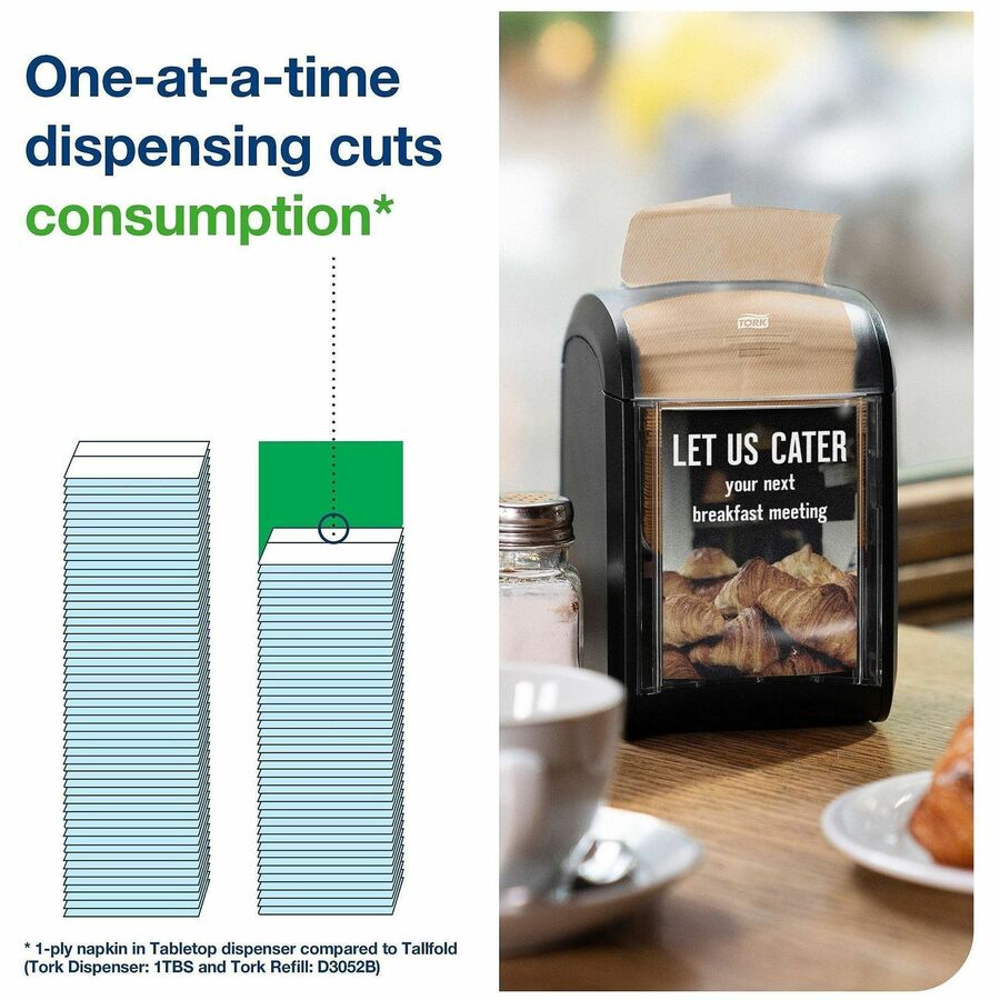 TORK Xpressnap Fit Dispenser Napkins, 2 Ply, Multifold, 6.50" x 8.40", Natural, 720 Napkins/Pack, 6/Carton (TRK806700)