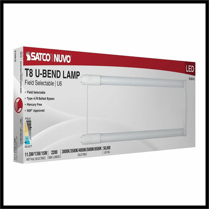 Satco LED Filament U-Bend Bulb, 12/Carton (SDNS18413)