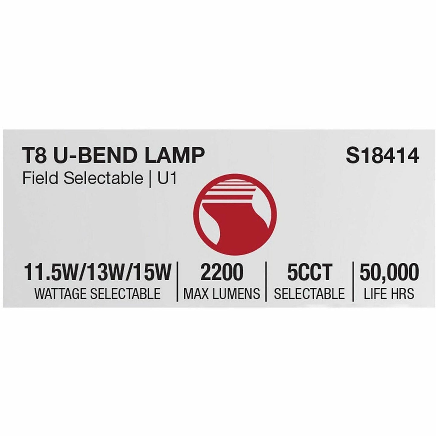 Satco LED Filament U-Bend Bulb, 15 W, 50 W Incandescent Equivalent Wattage, 12/Carton (SDNS18414)