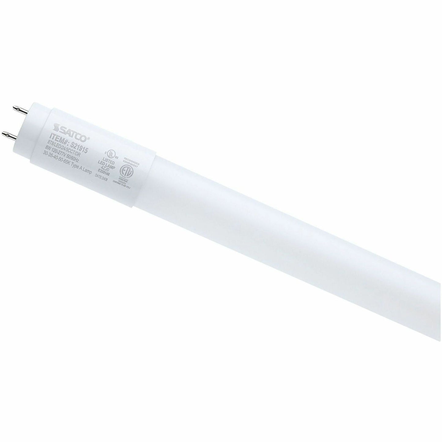 Satco LED Type-A T8 Tube Bulbs, 8 W, 40 W, 25/Carton (SDNS21915)