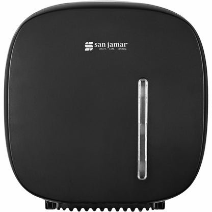 San Jamar Timeless Single JBT Tissue Dispenser, 11.2" x 10.7" x 4.8", Plastic, Black (SJMR2200BK)
