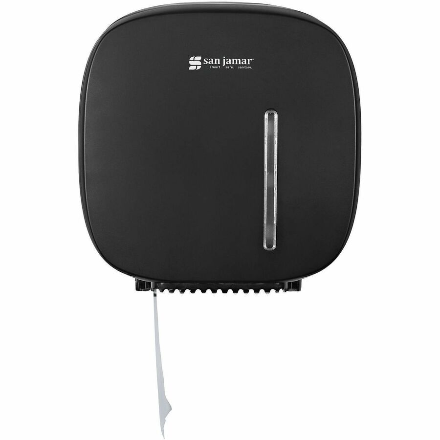 San Jamar Timeless Single JBT Tissue Dispenser, 11.2" x 10.7" x 4.8", Plastic, Black (SJMR2200BK)