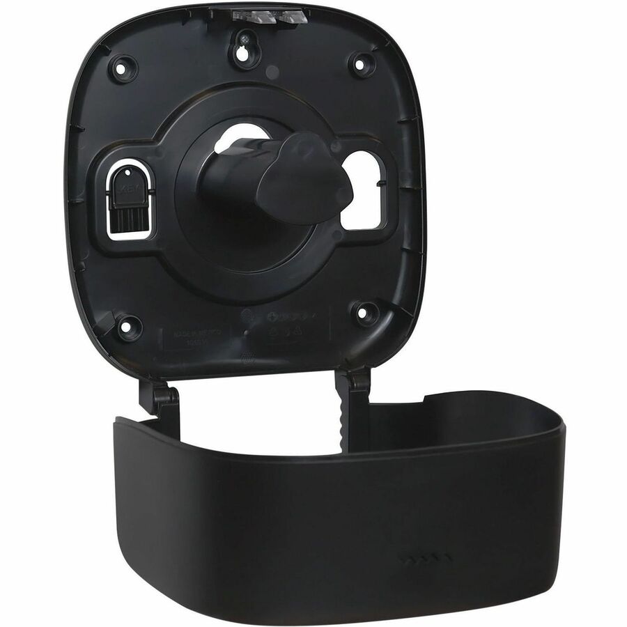 San Jamar Timeless Single JBT Tissue Dispenser, 11.2" x 10.7" x 4.8", Plastic, Black (SJMR2200BK)