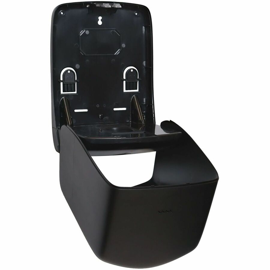 San Jamar Timeless Centerpull Towel Dispenser, Center Pull Dispenser, 12.7" x 9" x 8.8", Plastic, Black (SJMT600BK)