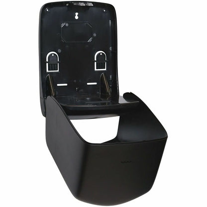 San Jamar Timeless Centerpull Towel Dispenser, Center Pull Dispenser, 12.7" x 9" x 8.8", Plastic, Black (SJMT600BK)