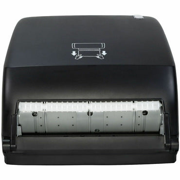 San Jamar Hands-Free Mechanical Towel Dispenser, 15.1" x 11.5" x 9.2", Plastic, Black (SJMT7200BK)