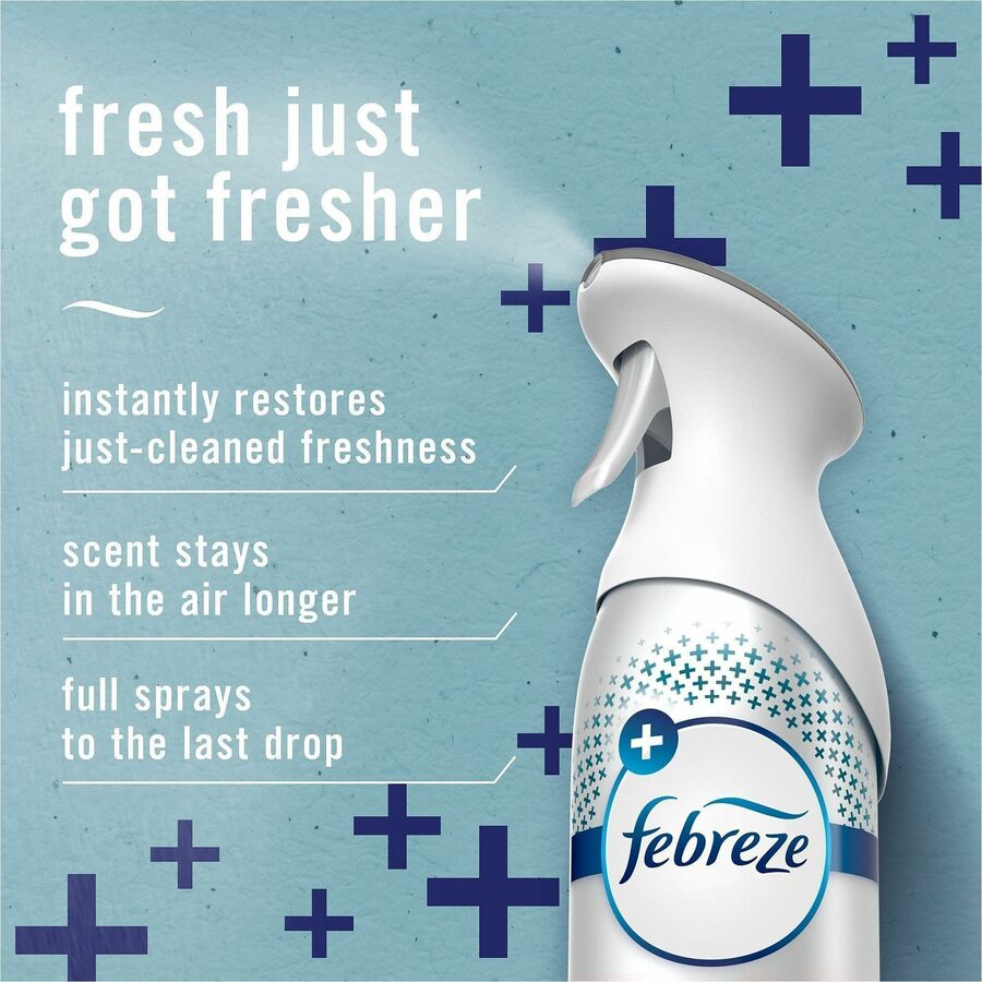 Febreze Heavy-Duty Air Freshener Spray, 8.1 fl oz, Crisp Clean, 2/Pack, 3/Carton (PGC20429CT)