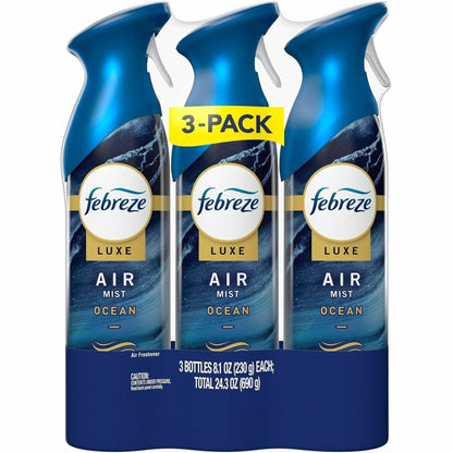 Febreze Air Mist Air Freshener Spray, 8.1 fl oz, Warm Ocean Breeze, 4/Carton (PGC20554)