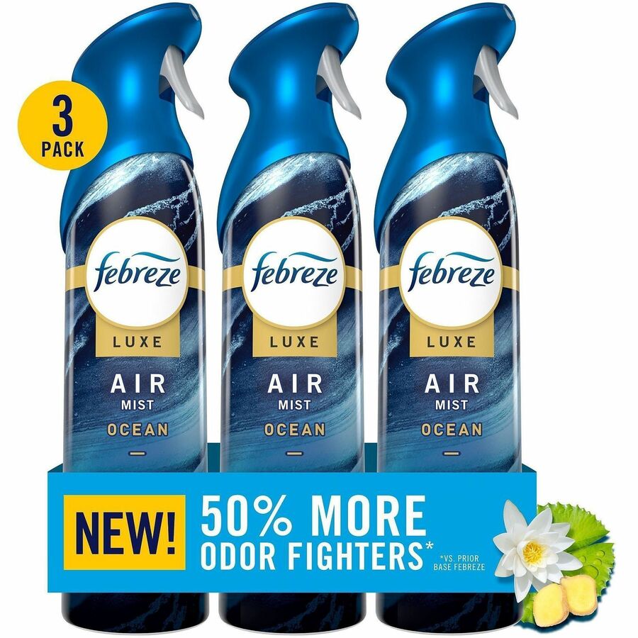 Febreze Air Mist Air Freshener Spray, 8.1 fl oz, Warm Ocean Breeze, 4/Carton (PGC20554)