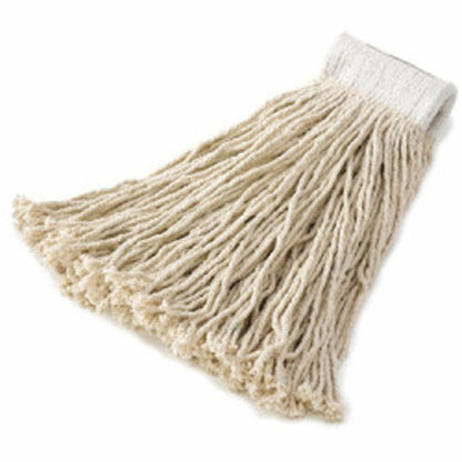Rubbermaid Commercial 24 oz Cut-End Rayon Finish Mop, 7" x 5.5", Cut Ends, 4-ply Yarn, White, 18 lb  (RCPV418WH00)