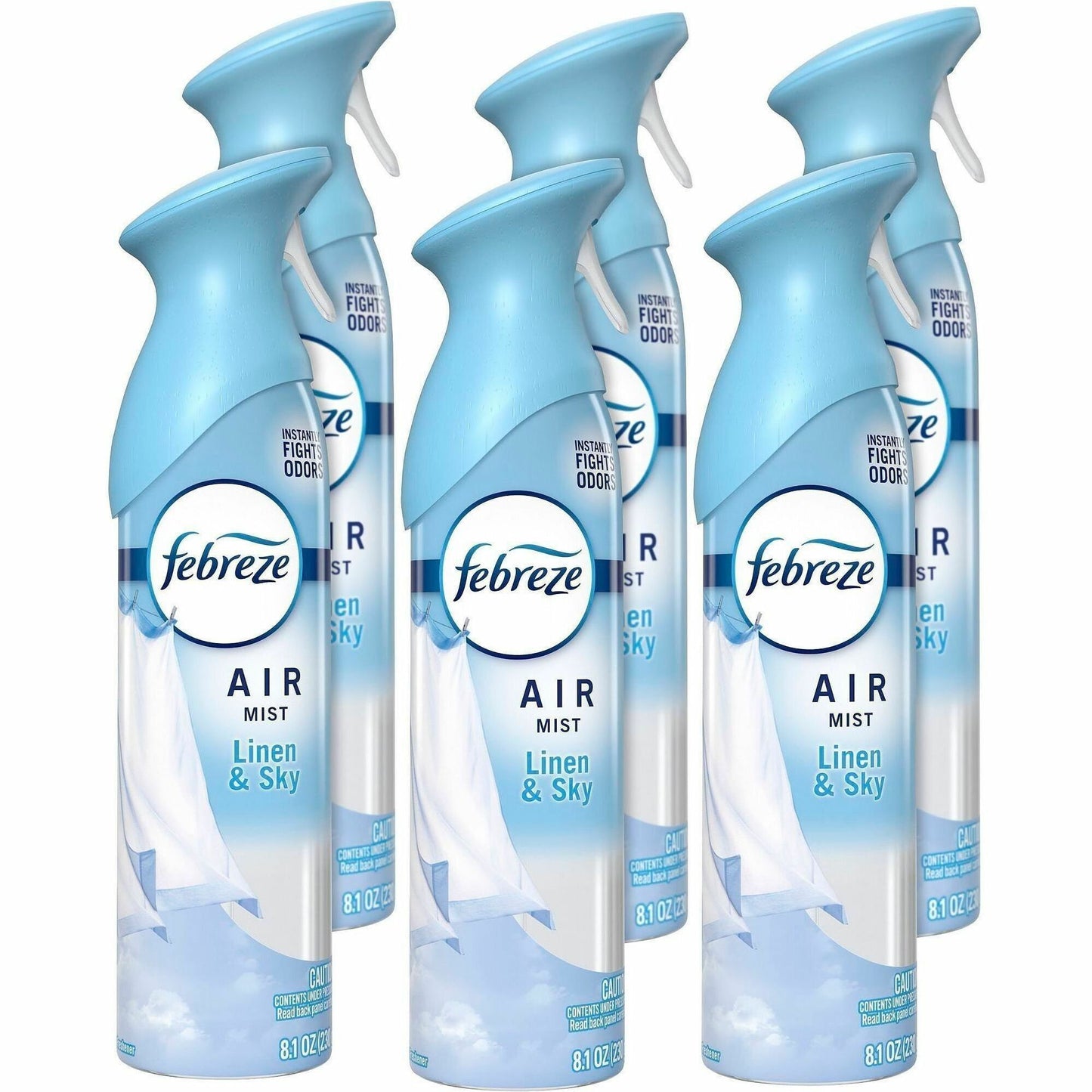 Febreze Air Mist Air Freshener Spray, 8.1 fl oz, Linen & Sky, 6/Carton (PGC19938CT)