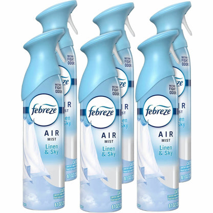 Febreze Air Mist Air Freshener Spray, 8.1 fl oz, Linen & Sky, 6/Carton (PGC19938CT)