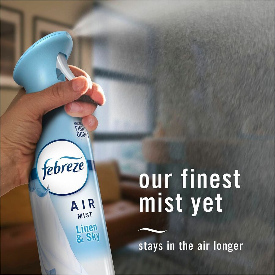 Febreze Air Mist Air Freshener Spray, 8.1 fl oz, Linen & Sky, 6/Carton (PGC19938CT)
