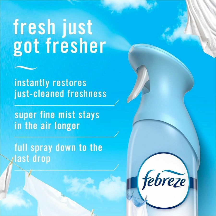 Febreze Air Mist Air Freshener Spray, 8.1 fl oz, Linen & Sky, 6/Carton (PGC19938CT)