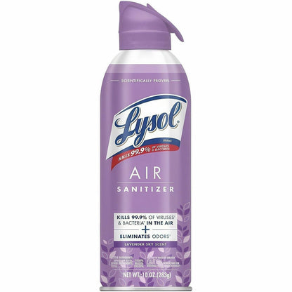Lysol Air Sanitizer, Spray, 10 fl oz, Lavender Sky, Odor Neutralizer, 6/Carton (RAC56348)