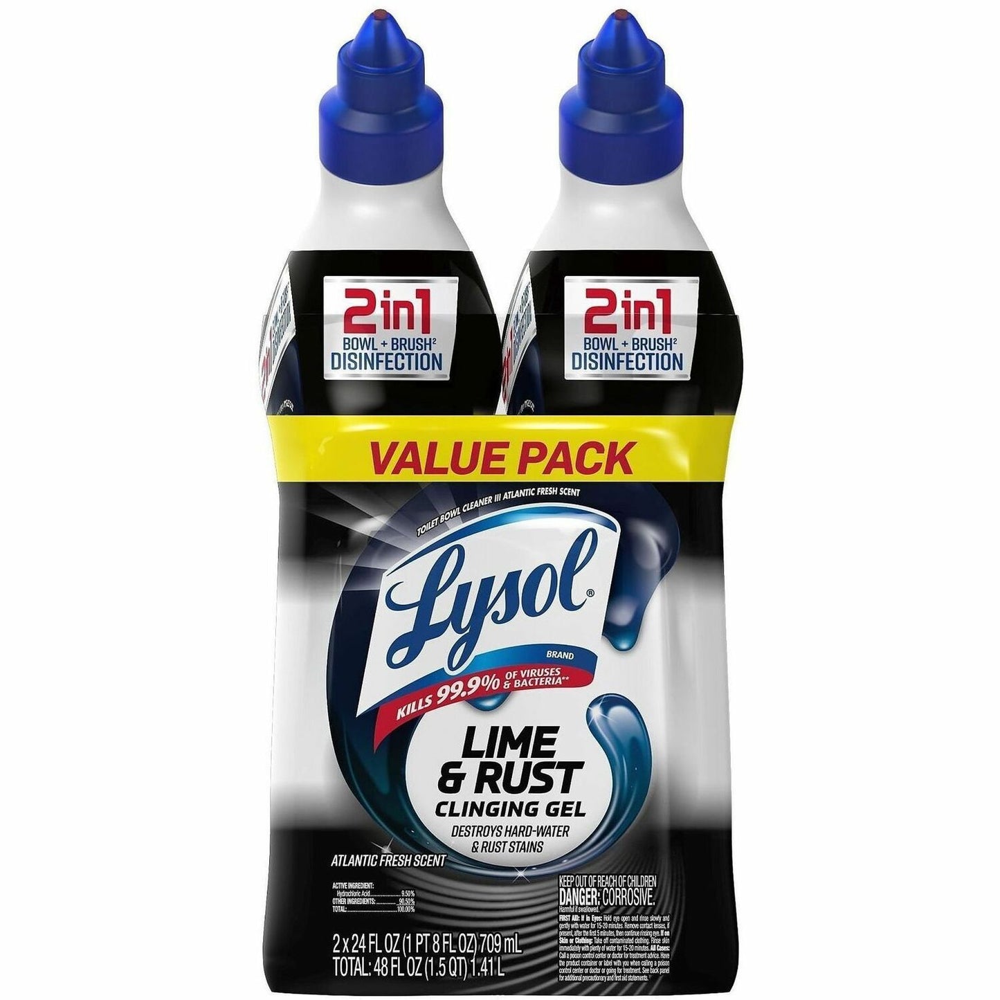 Lysol Toilet Bowl Cleaner, 24 fl oz, 4/Carton (RAC95766)