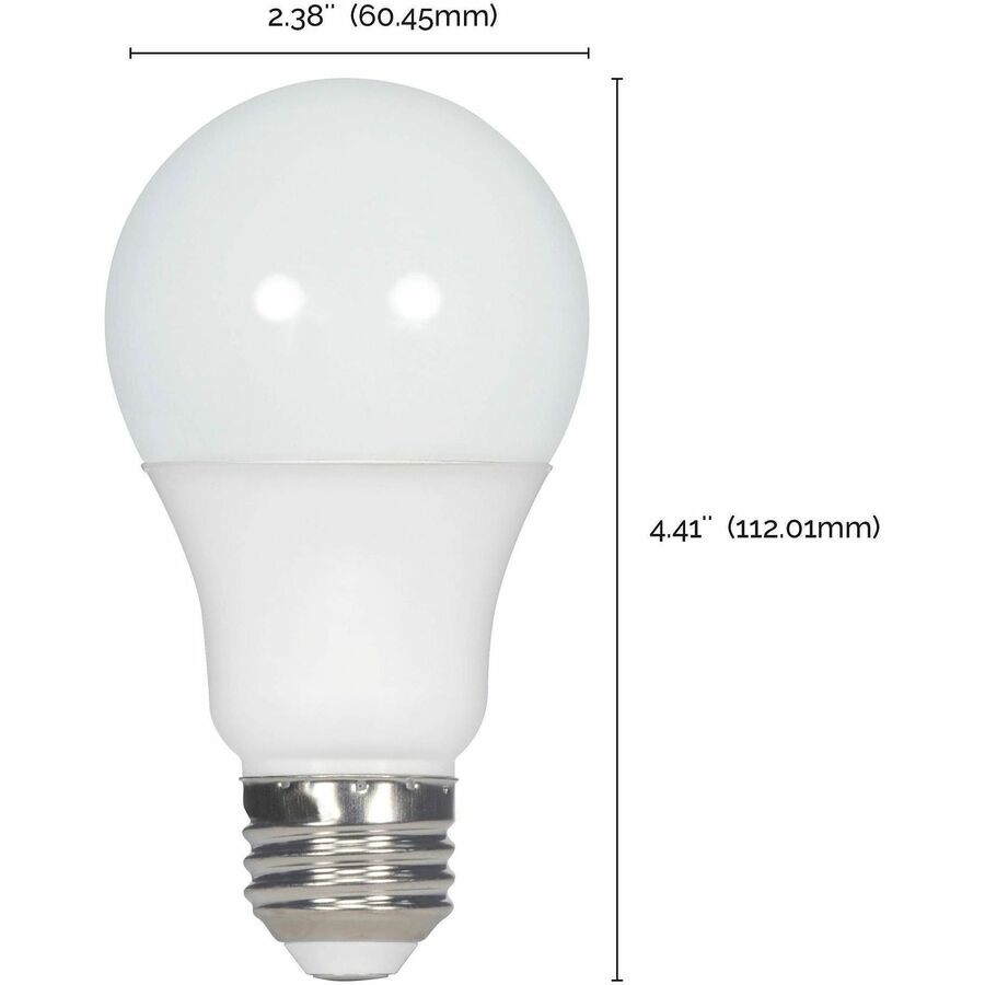 Satco A19 LED Non-Dimmable Bulbs, 100/Carton (SDNS11413)