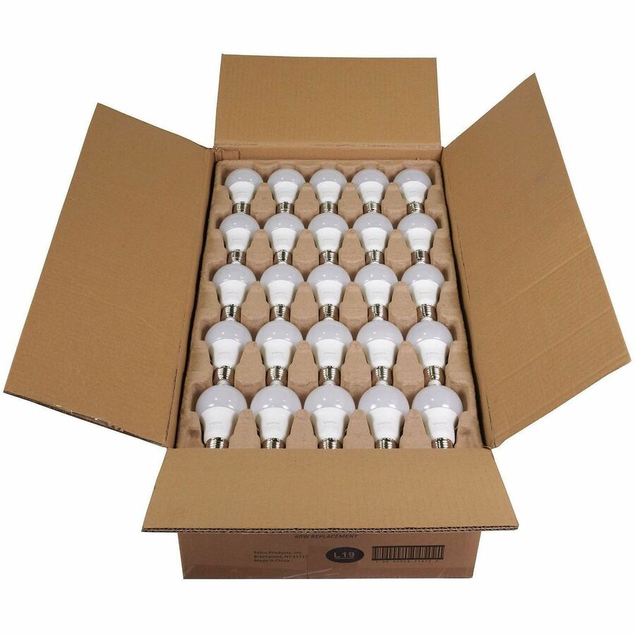 Satco A19 LED Non-Dimmable Bulbs, 100/Carton (SDNS11413)