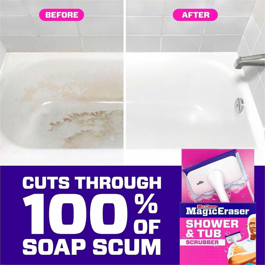 Mr. Clean Shower and Tub Scrubber, 8/Carton (PGC22145)