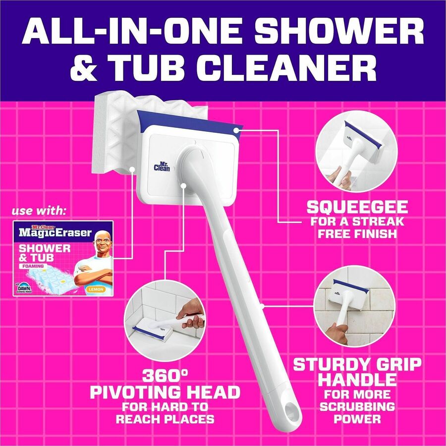 Mr. Clean Shower and Tub Scrubber, 8/Carton (PGC22145)