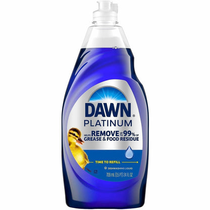 Dawn Platinum Dishwashing Soap, 24 fl oz, Fresh Rain Scent, 10/Carton (PGC22259)