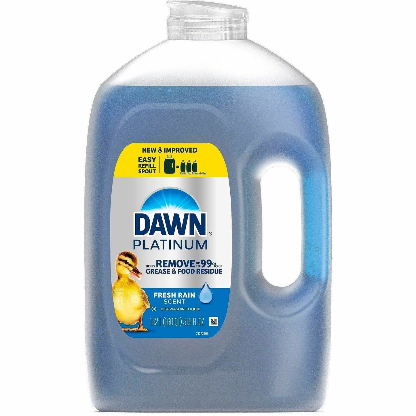 Dawn Platinum Dishwashing Soap, 51.5 fl oz, Fresh Rain Scent, 2/Carton (PGC24496)