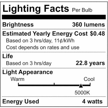 Satco LED MR16 Lightbulb, 4.50 W, 35 W Incandescent Equivalent Wattage (SDNS11395)