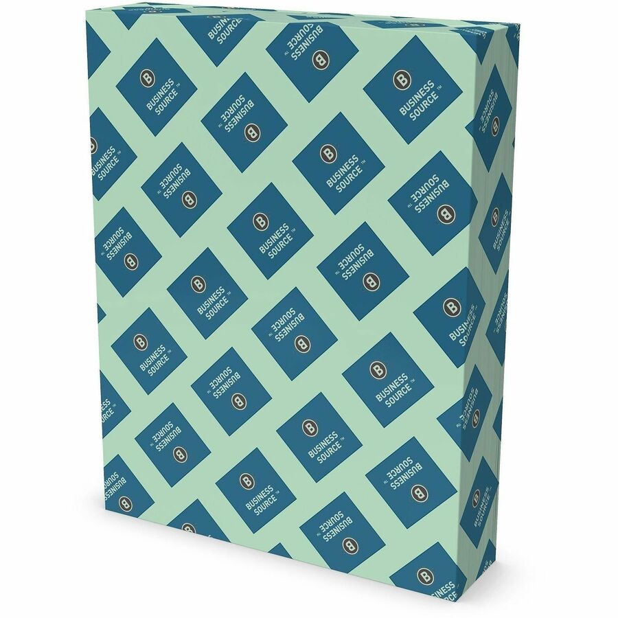 Business Source Multipurpose Color Paper, Letter, 8 1/2" x 11", 20 lb Basis Weight, Green, 500 Sheets/Ream, 10 Reams/Carton (BSN05123)