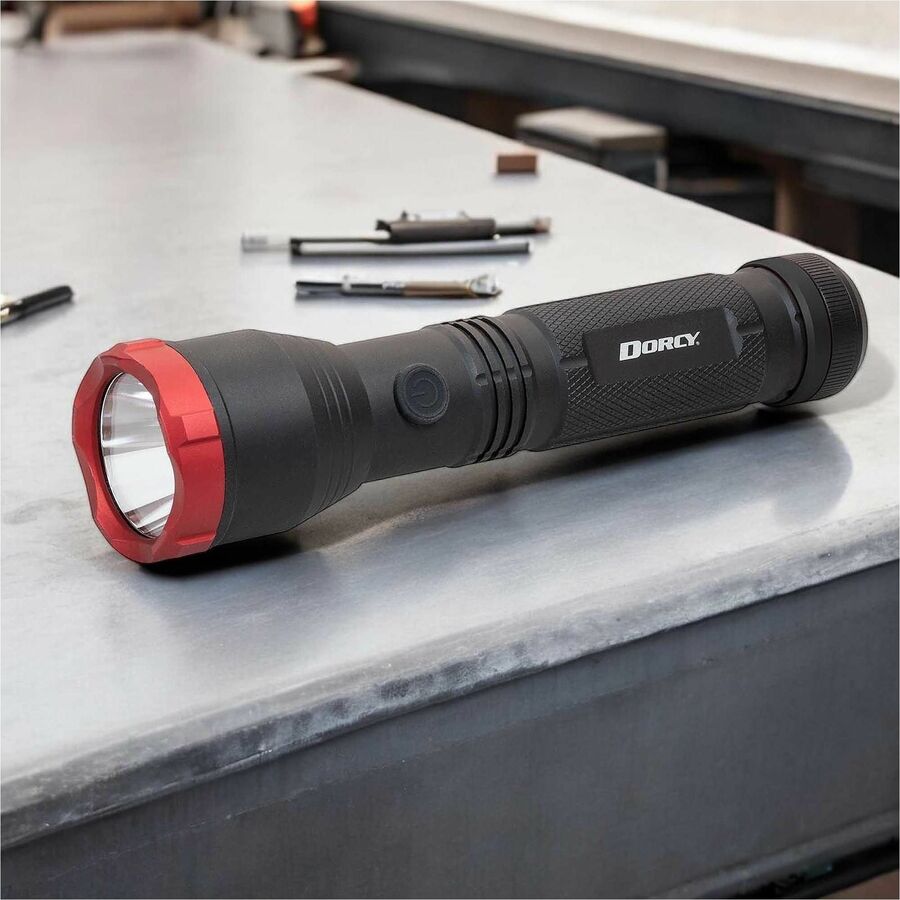 Dorcy Ultra HD Series Flashlight, LED, 800 lm Lumen, 4 x AA, Black, Red  (DCY414331)