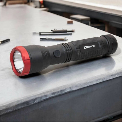 Dorcy Ultra HD Series Flashlight, LED, 800 lm Lumen, 4 x AA, Black, Red  (DCY414331)