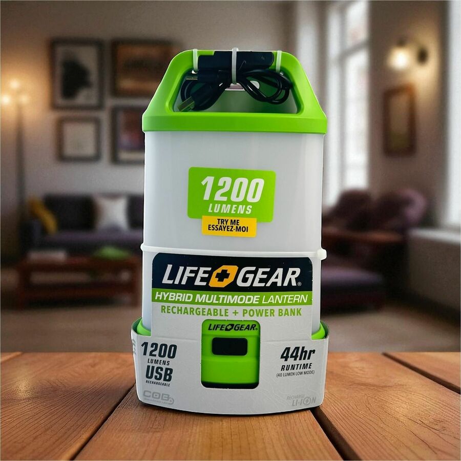 Life+Gear Hybrid USB-Rechargeable Lantern, LED, 1600 lm Lumen (DCY413976)