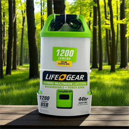 Life+Gear Hybrid USB-Rechargeable Lantern, LED, 1600 lm Lumen (DCY413976)