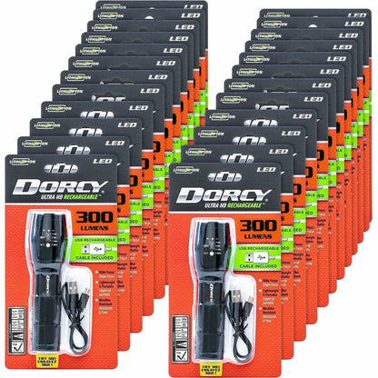 Dorcy 300 Lumen Ultra HD USB Flashlight, 24/Box (DCY414379BX)