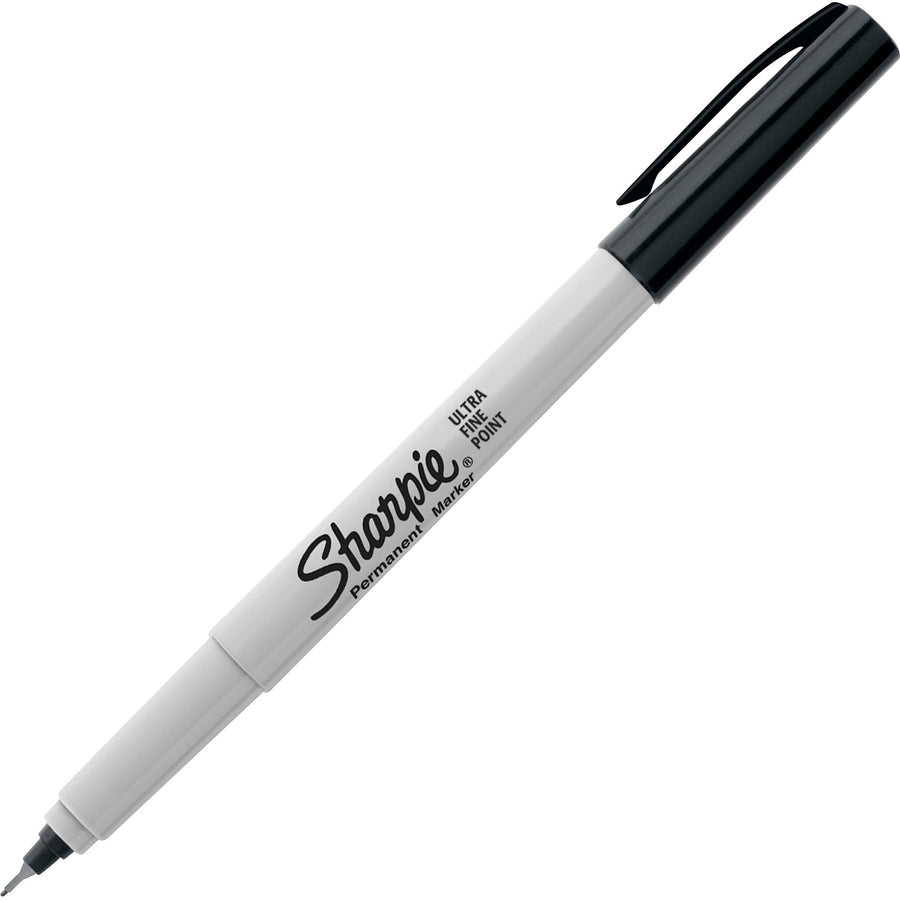 Sharpie Ultra Fine Point Permanent Marker, Black Ink, 2/Pack (SAN37161WCPK)